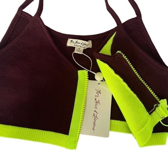 For Love And Lemons Knit Crop Tank Top NEW - Picture 3 of 10